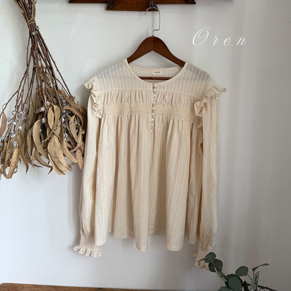 ［OREN］Miel smock blouse (mom)