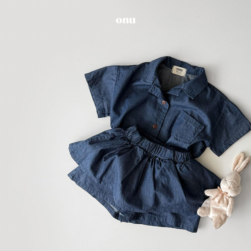 ［onu］Denim skirt pants