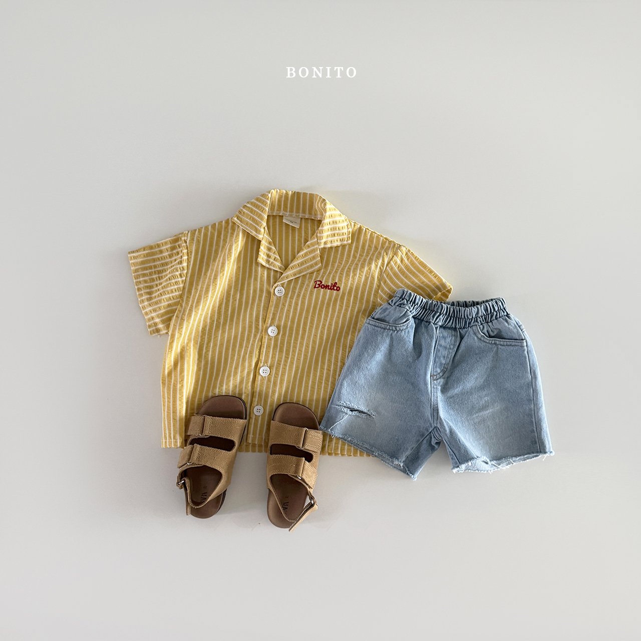 ［Bonito］Couple stripe shirt