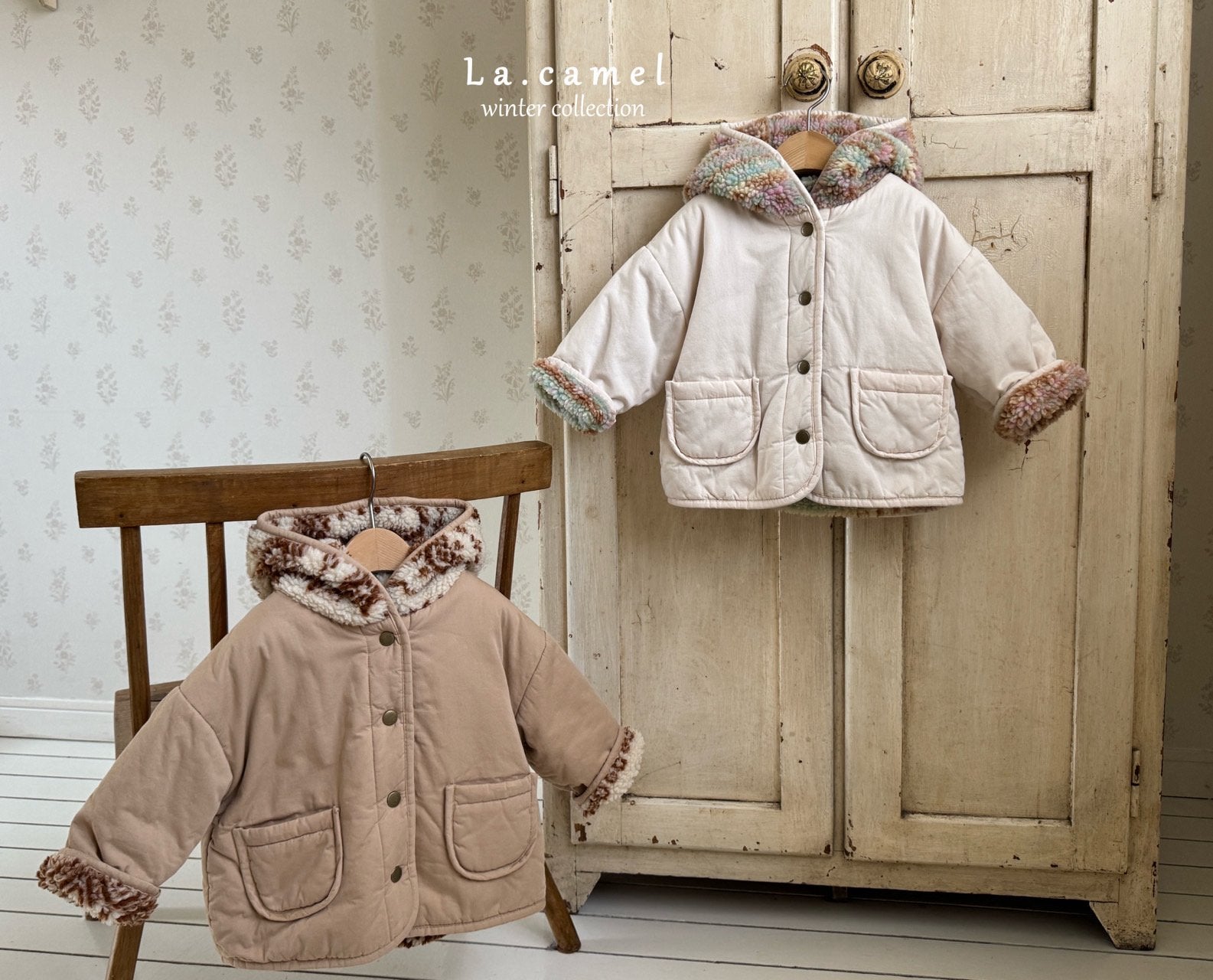 ［La.camel］Candy reversible padding jacket