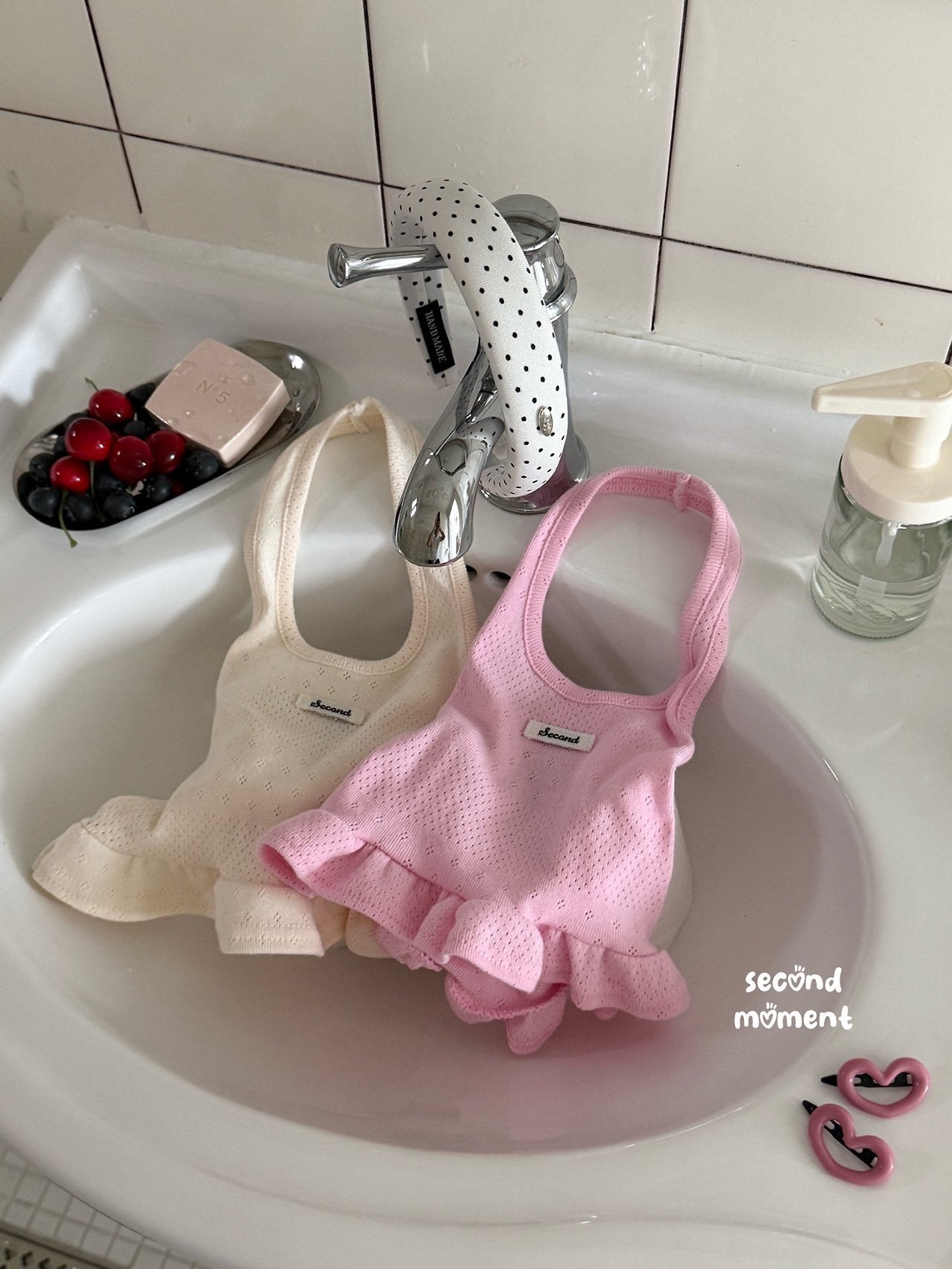 ［second moment］Chou cream halter neck tops