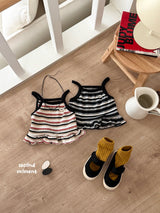 ［second moment］Peanut stripe frill camisole