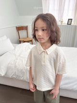［digreen］Bobo eyelet collar tee