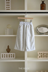 ［The beige］Velvet wide pants