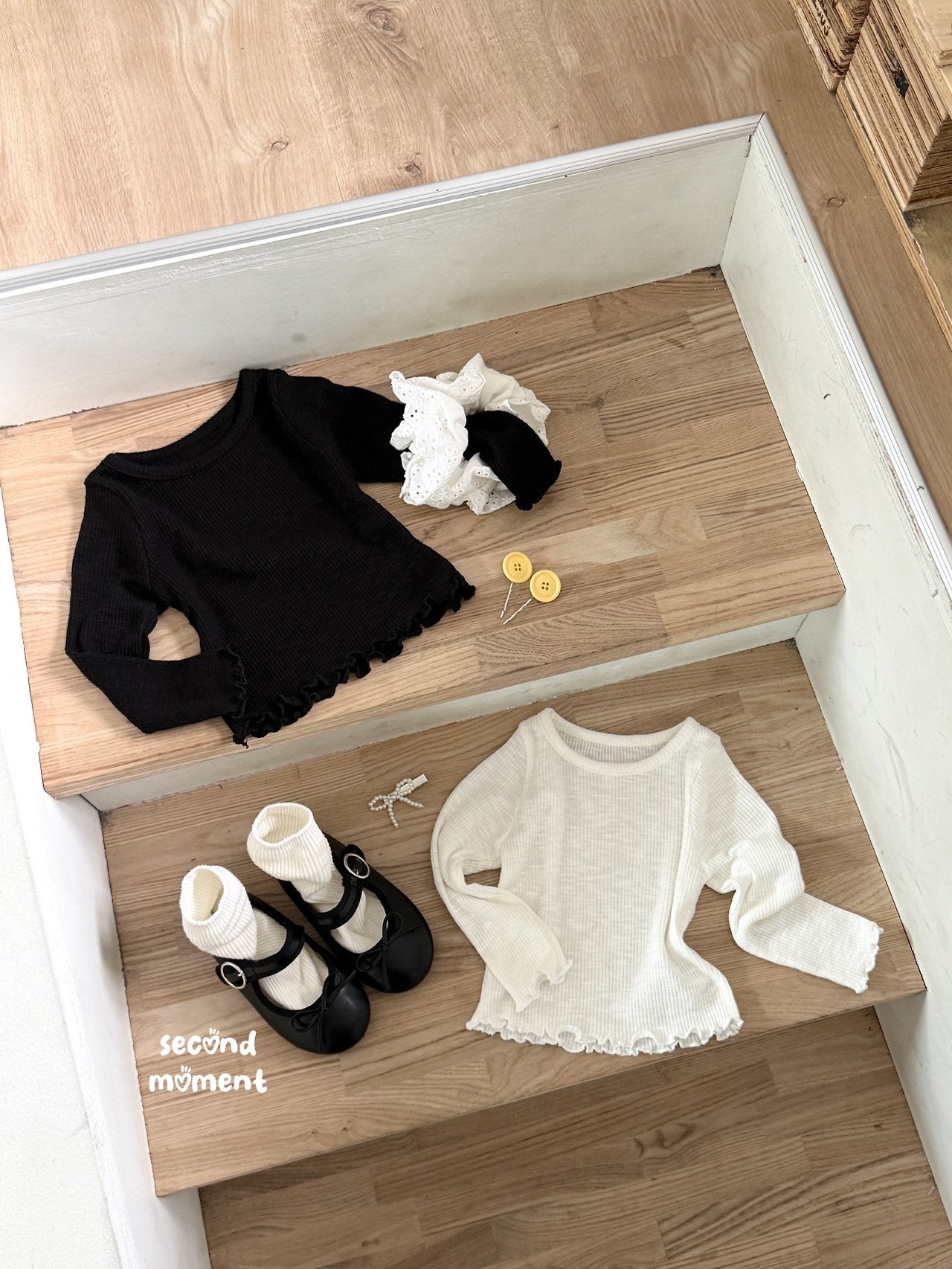 ［second moment］Eazy rib mellow tops