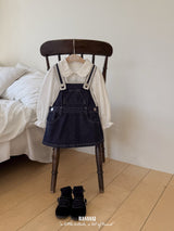 ［BANANAJ］Lace suspender denim one-piece
