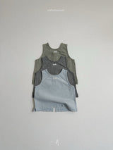 ［atomeme］Muse check sleeveless blouse