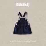 ［BANANAJ］Lace suspender denim one-piece