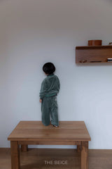 ［The beige］Velvet wide pants