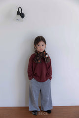 ［The beige］Velvet wide pants