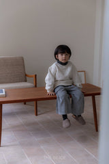 ［The beige］Velvet wide pants