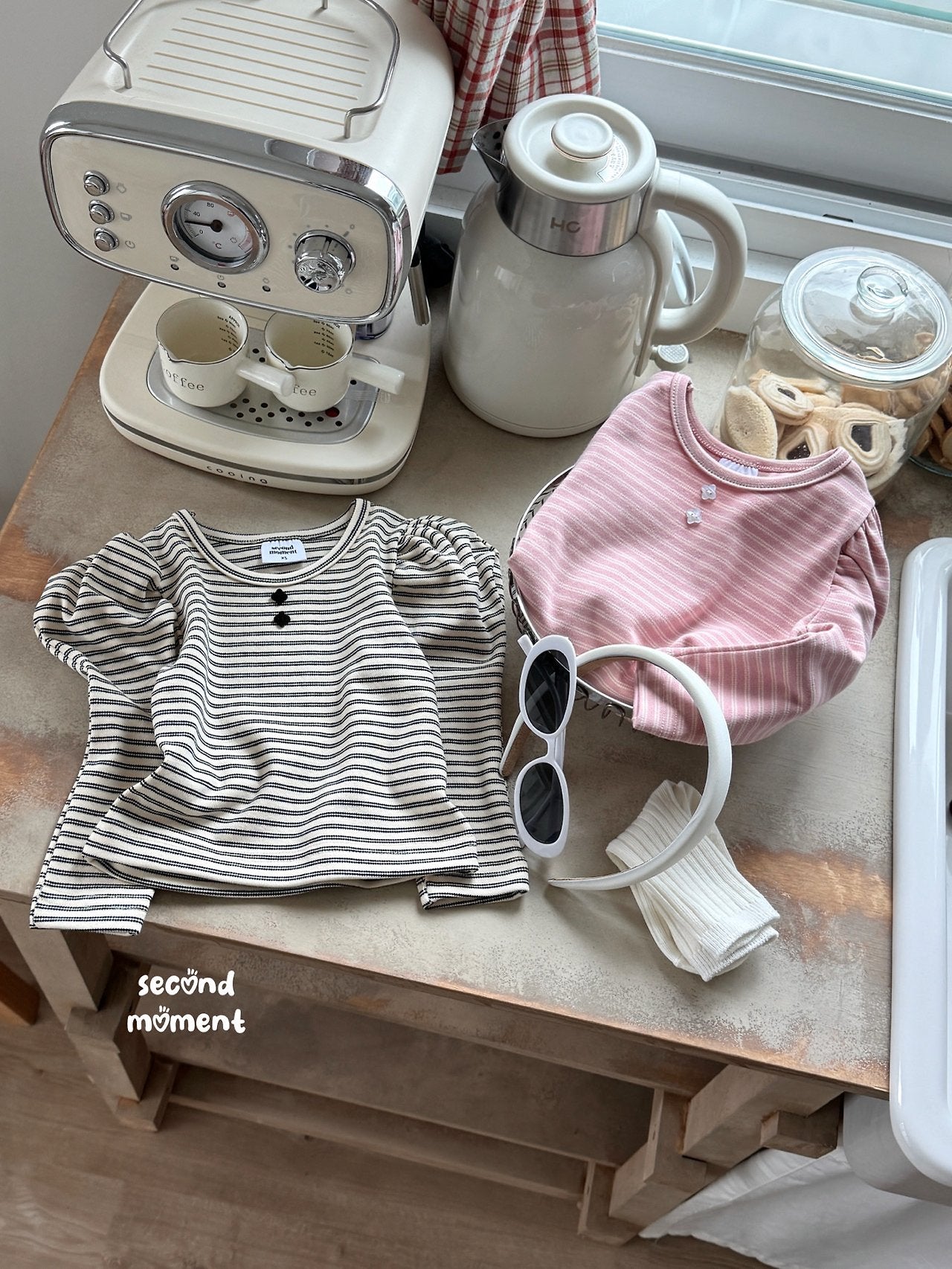 ［second moment］Puff stripe tops
