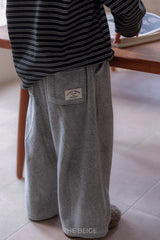 ［The beige］Velvet wide pants