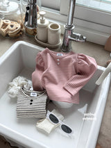 ［second moment］Puff stripe tops