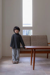 ［The beige］Velvet wide pants