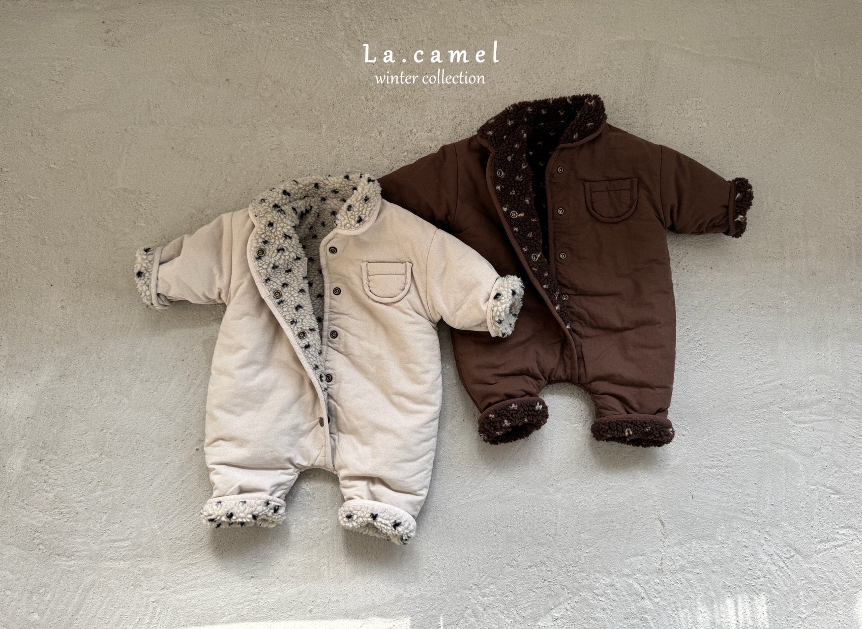 ［La.camel］Brownie  reversible padding suit