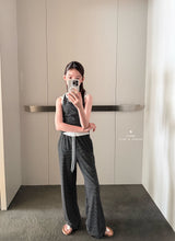 ［comma］Stripe double strap sleeveless tops