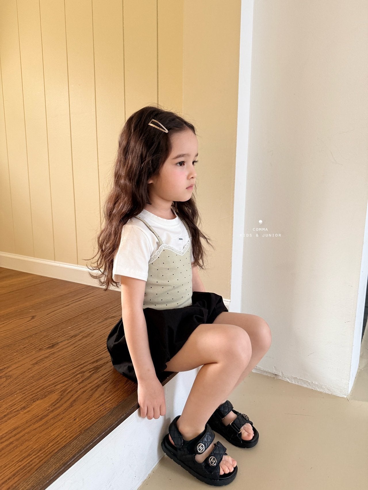 ［comma］Layered dot tee