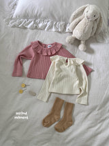 ［second moment］Frill collar rib tops