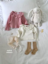 ［second moment］Frill collar rib tops