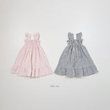 ［bebenine］Sunshine stripe frill one-piece