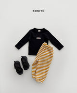 ［Bonito］Waffle stripe jogger pants