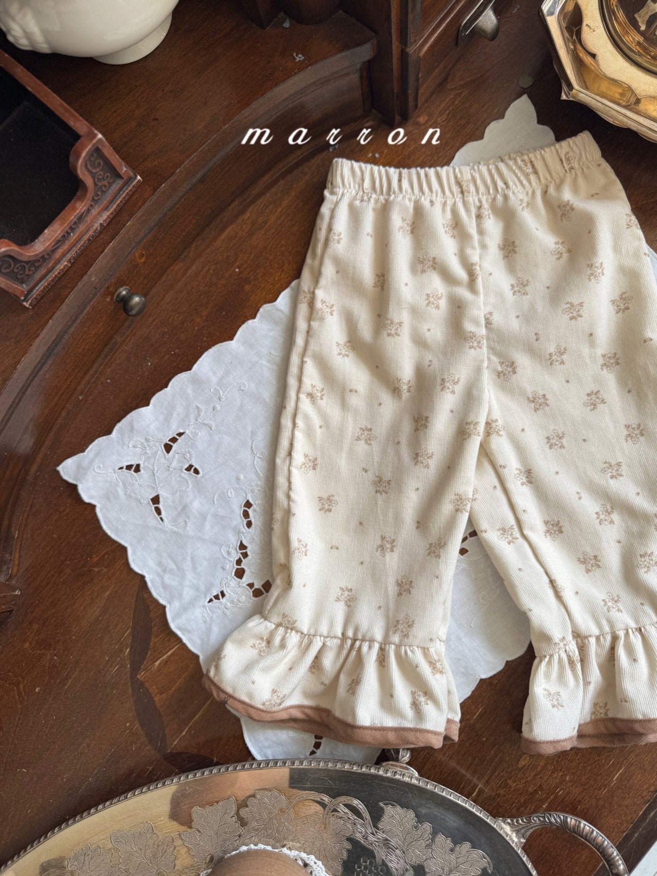 ［marron］Lala frill pants