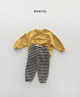 ［Bonito］Waffle stripe jogger pants