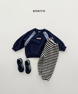 ［Bonito］Waffle stripe jogger pants