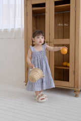 ［bebenine］Sunshine stripe frill one-piece