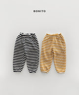 ［Bonito］Waffle stripe jogger pants
