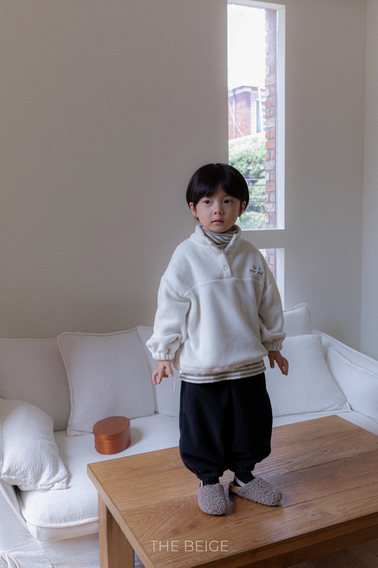 ［The beige］Fleece anorak