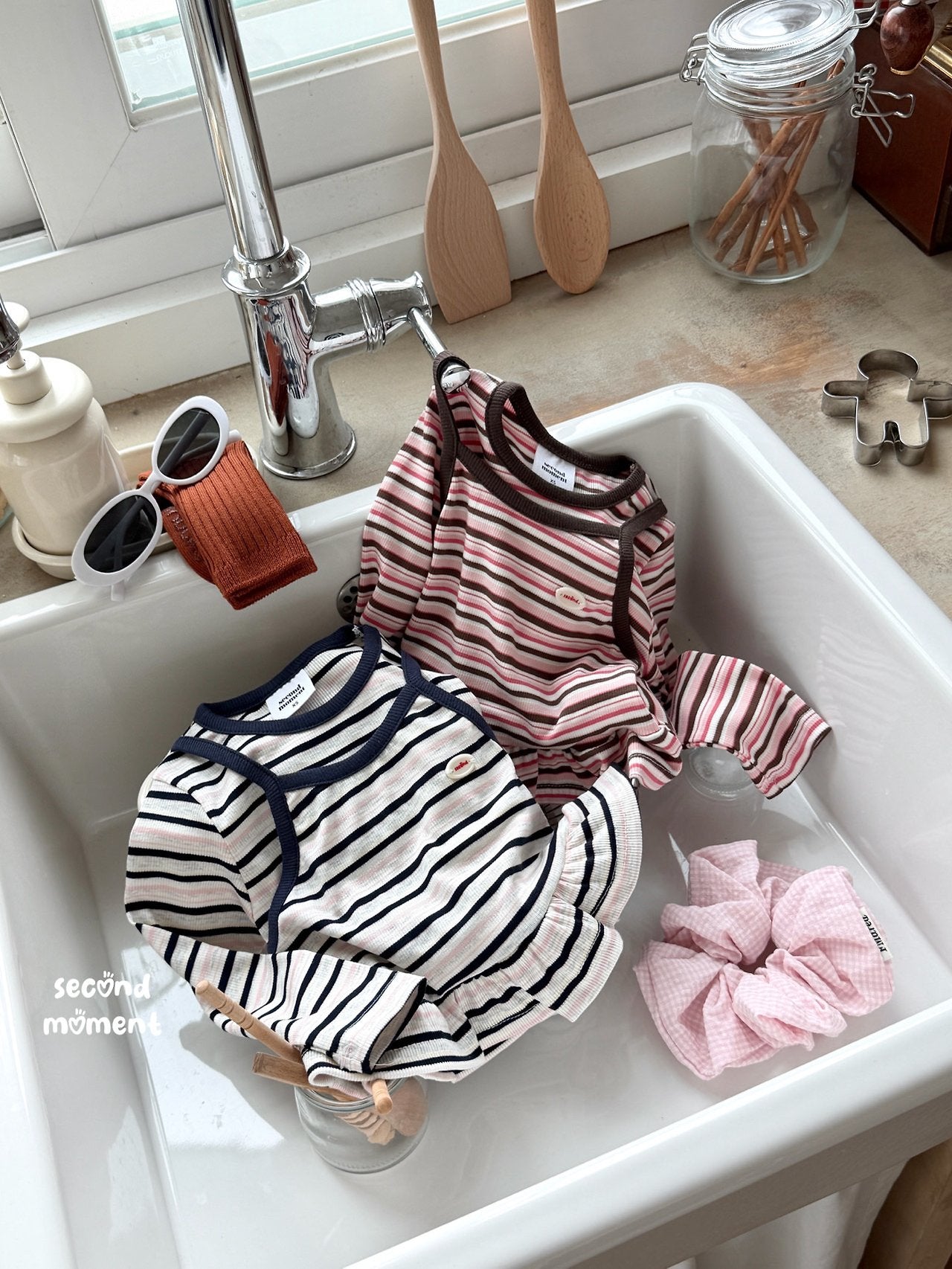 ［second moment］Barbie stripe frill tops