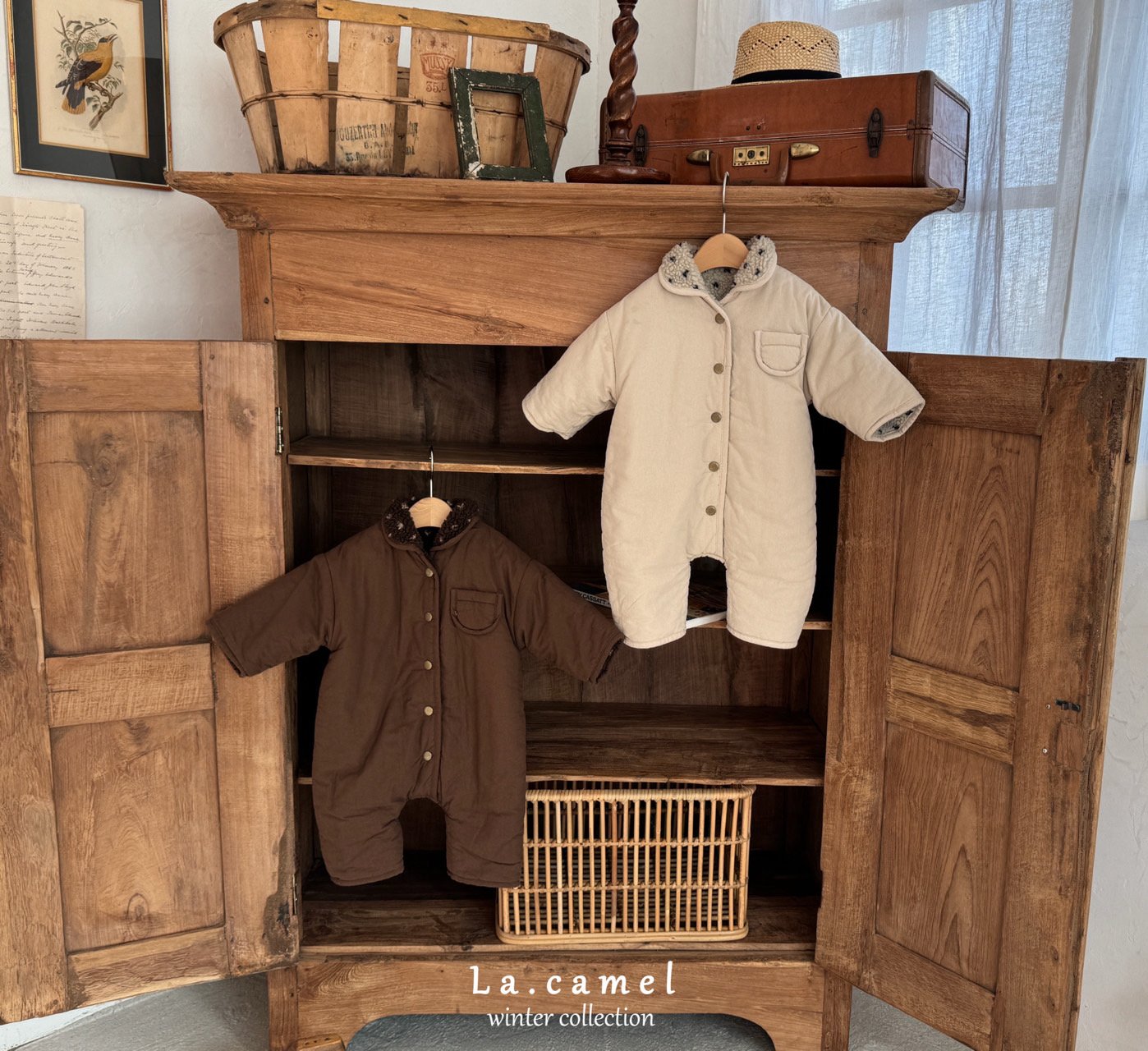 ［La.camel］Brownie  reversible padding suit