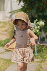 ［OREN］Cielo embroidery check short pants