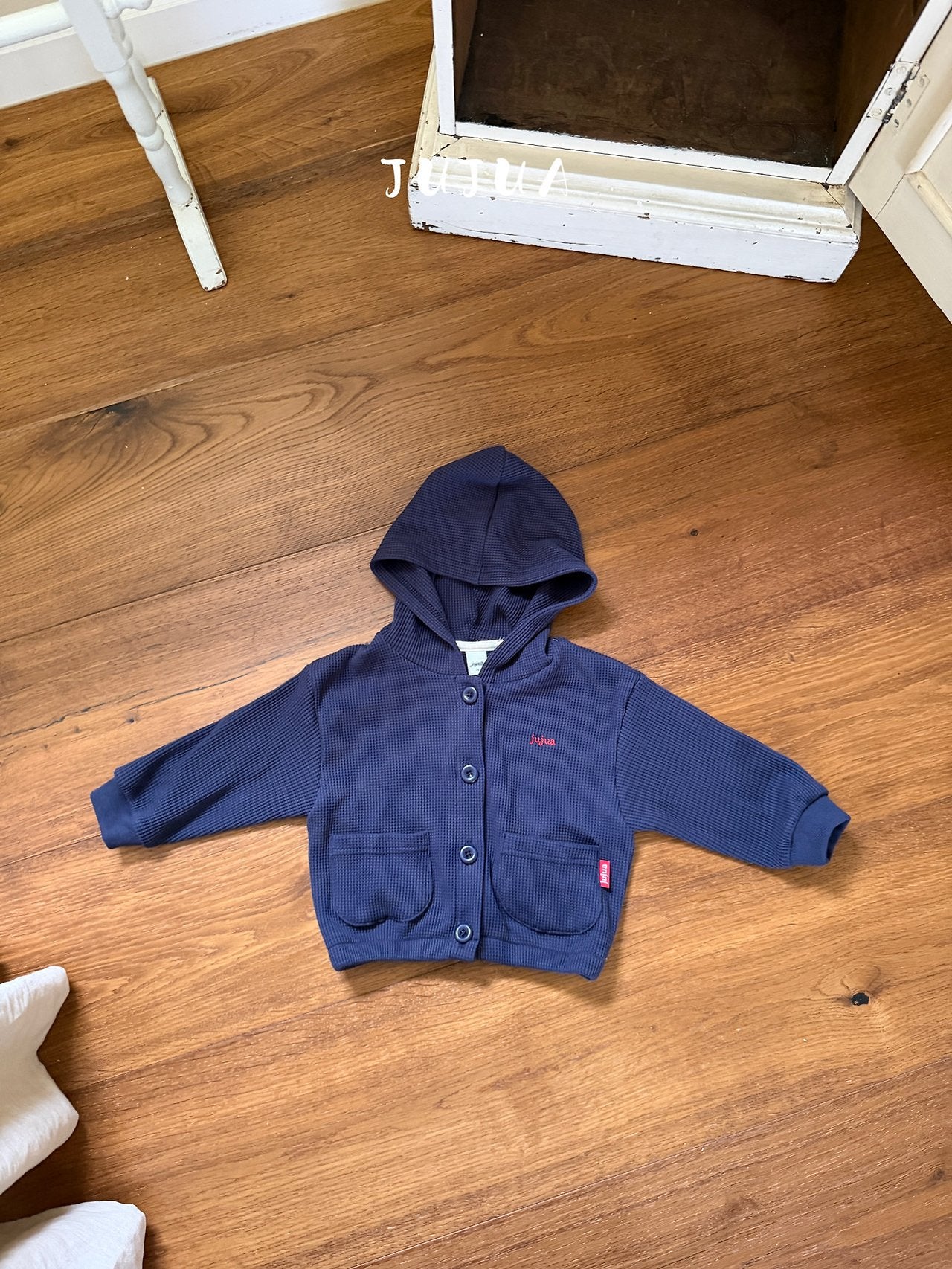 ［jujua］Waffle hood jacket