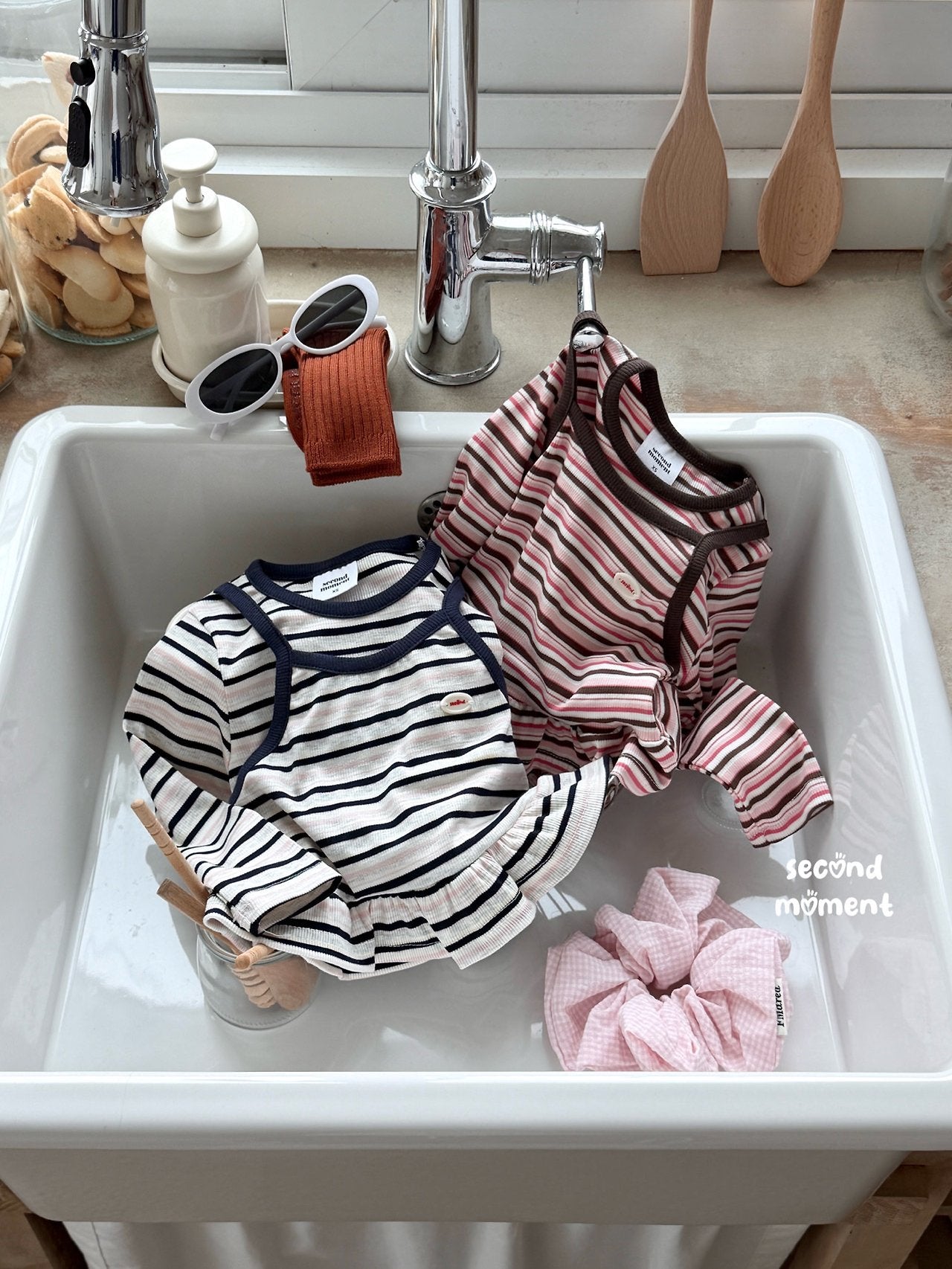 ［second moment］Barbie stripe frill tops