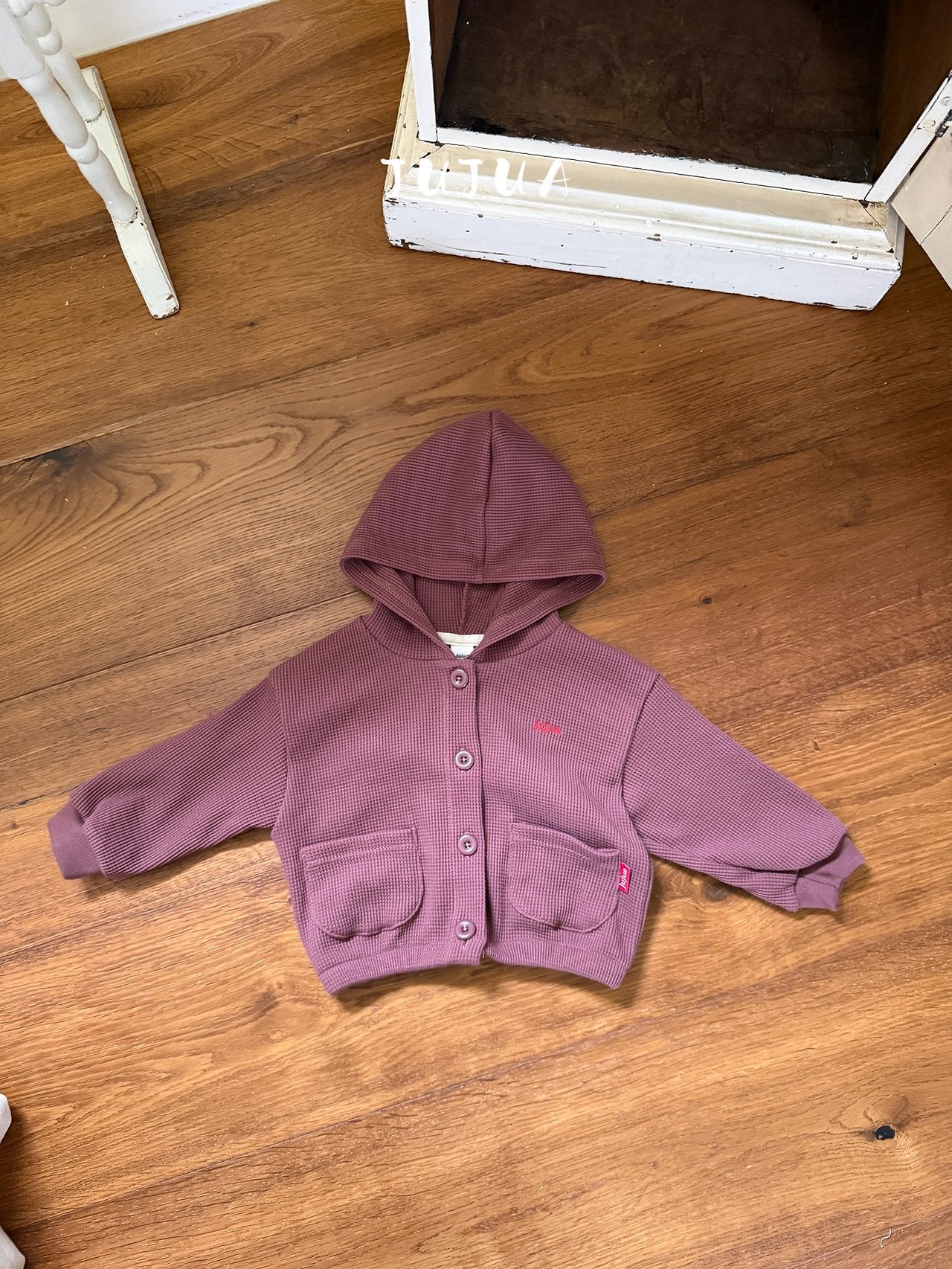 ［jujua］Waffle hood jacket