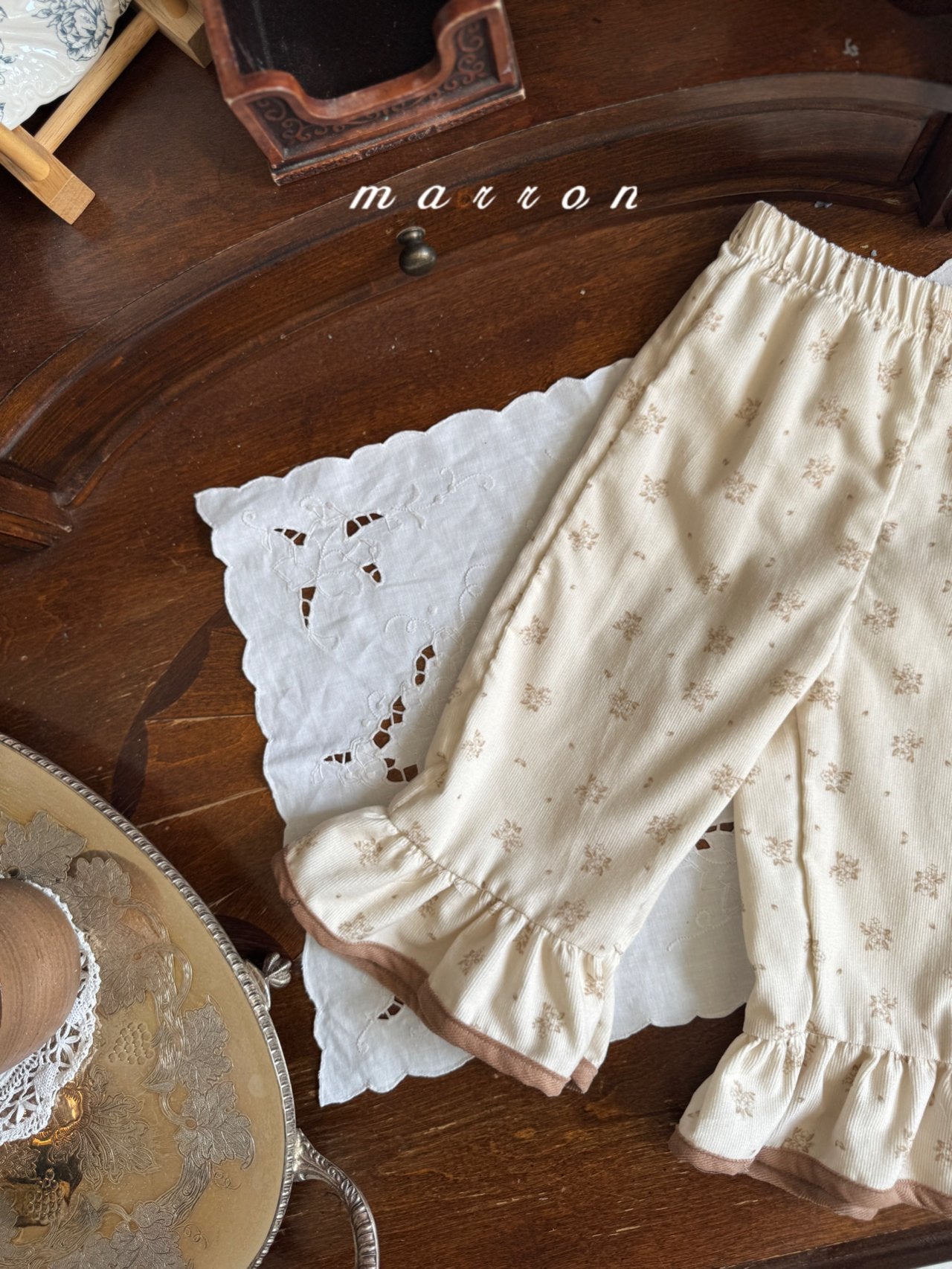 ［marron］Lala frill pants