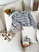 ［second moment］Mychew stripe collar tops