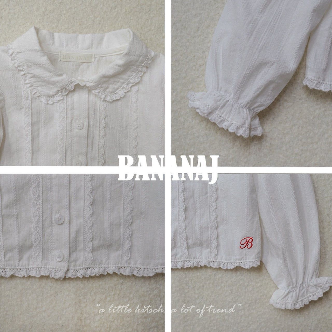 ［BANANAJ］Merci lace blouse