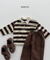 ［Bonito］Stripe collar tee