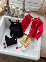 ［second moment］Cherry cardigan & camisole set