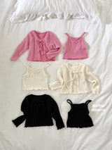 ［second moment］Soft cardigan & camisole set