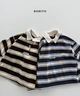 ［Bonito］Stripe collar tee