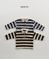 ［Bonito］Stripe collar tee