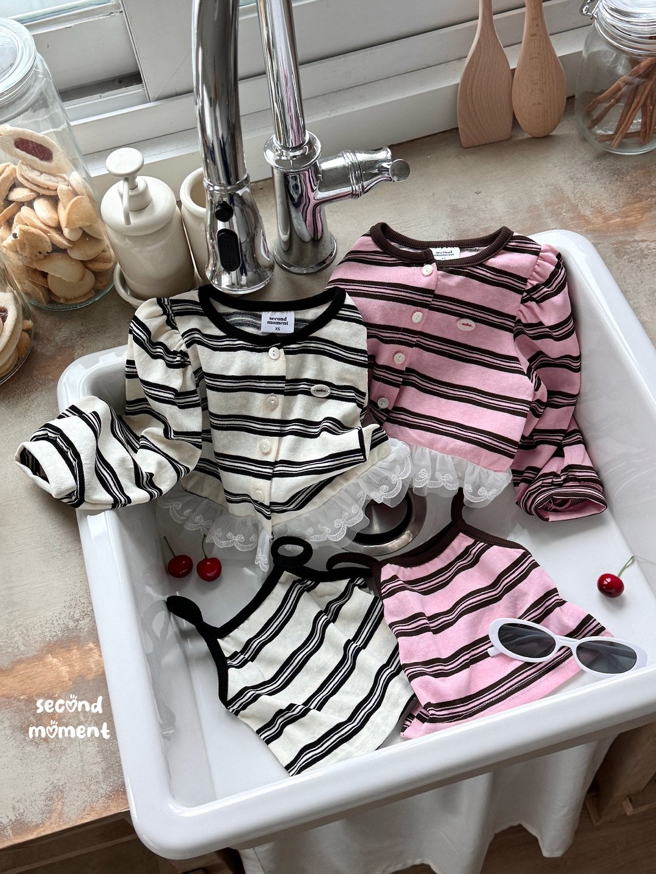 ［second moment］Blooming cardigan set
