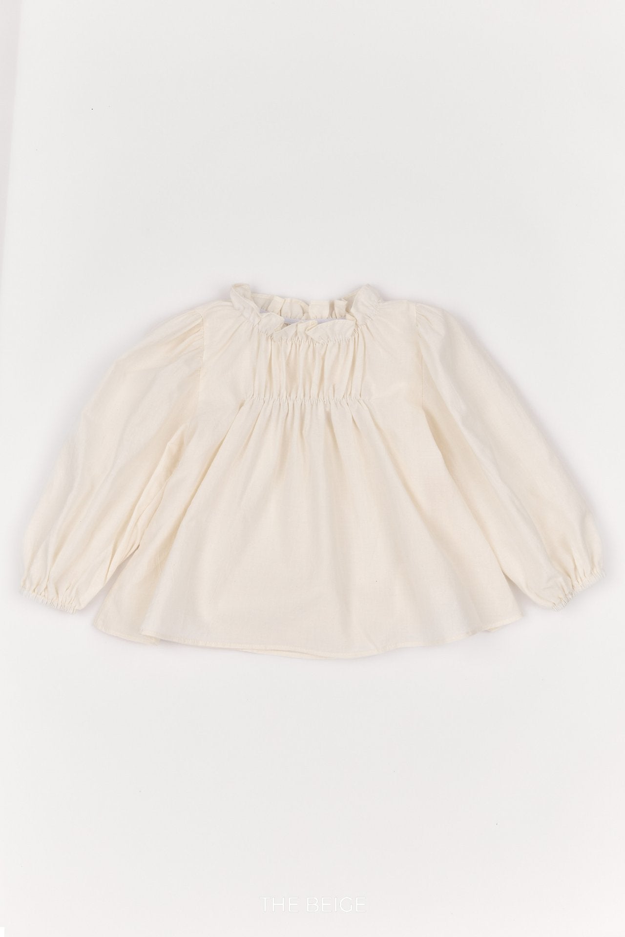 ［The beige］Shirring Blouse