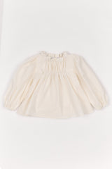 ［The beige］Shirring Blouse