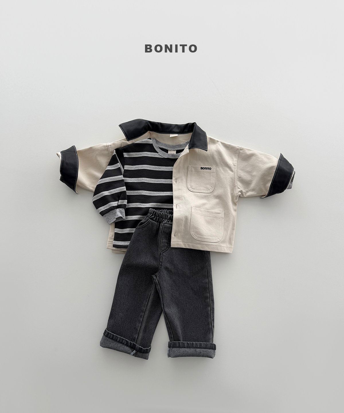 ［Bonito］Leather collar jacket